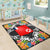 Wallis and Futuna Area Rug - Coat OfArmsWith Tropical Flowers - Polynesian Pride