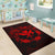 Hawaii Kanaka Turtle Hibiscus Polynesian Rug - Anthea Style Red - Polynesian Pride