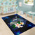 Samoa Polynesian Area Rug - Turtle With Plumeria Flowers - Polynesian Pride