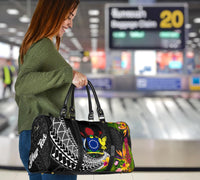 Cook Islands Travel Bag - Custom Personalised Seal Spiral Polynesian Patterns - Polynesian Pride