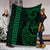 Hawaii Kakau Green Polynesian Premium Blanket - Polynesian Pride