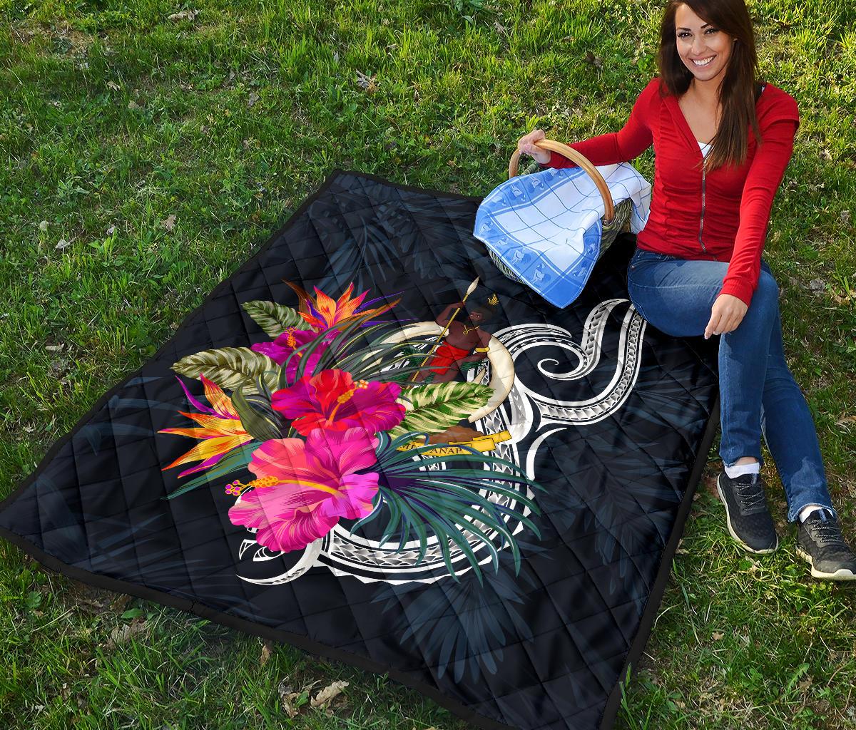 Vanuatu Polynesian Premium Quilt - Tropical Flower - Polynesian Pride