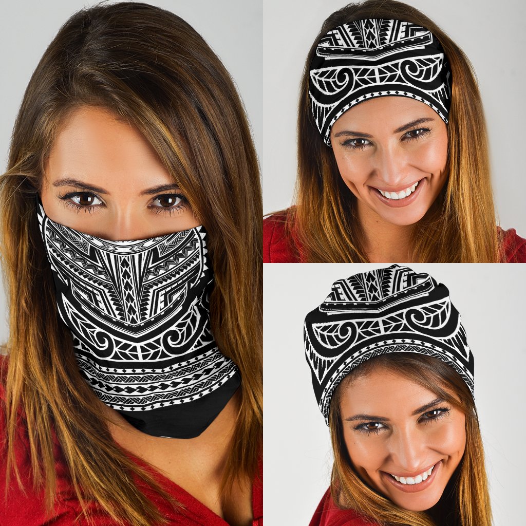 Hawaiian Polynesian Bandana 3 - Pack Basic Warrior White One Size White - Polynesian Pride