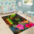 Niue Polynesian Area Rug - Hibiscus and Banana Leaves - Polynesian Pride