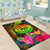 Tahiti Polynesian Area Rug - Hibiscus and Banana Leaves - Polynesian Pride