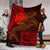 Polynesian Wallis and Futuna Premium Blanket - Red Shark Polynesian Tattoo - Polynesian Pride