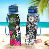 New Caledonia Hydro Tracking Bottle - Turtle Plumeria Banana Leaf Crest - Polynesian Pride