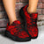 Polynesian Plumeria Mix Red Black Chunky Sneakers - Polynesian Pride