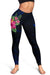 Hawaii Hibiscus Polynesian Kakau Blue Legging - Dry Style - AH - Polynesian Pride