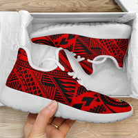Tonga Polynesian Tattoo Mesh Knit Sneakers - Polynesian Pride