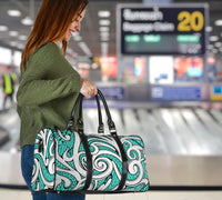Polynesian Maori Ethnic Ornament Turquoise Hawaii Travel Bag - Polynesian Pride
