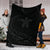 Hawaii Turtle Hibicus Premium Blanket - Frida Style - Grey - Polynesian Pride