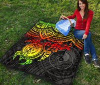 Yap Polynesian Premium Quilt - Reggae Turtle - Polynesian Pride