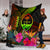 Guam Polynesian Premium Blanket - Hibiscus and Banana Leaves - Polynesian Pride