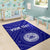 American Samoa Personalised Area Rug - Seal In Polynesian Tattoo Style ( Blue) - Polynesian Pride