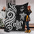 Guam Polynesian Premium Blanket - White Tentacle Turtle - Polynesian Pride