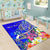 Tahiti Custom Personalised Area Rug - Turtle Plumeria (Blue) - Polynesian Pride