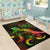 Palau Polynesian Area Rugs - Turtle With Blooming Hibiscus Reggae - Polynesian Pride