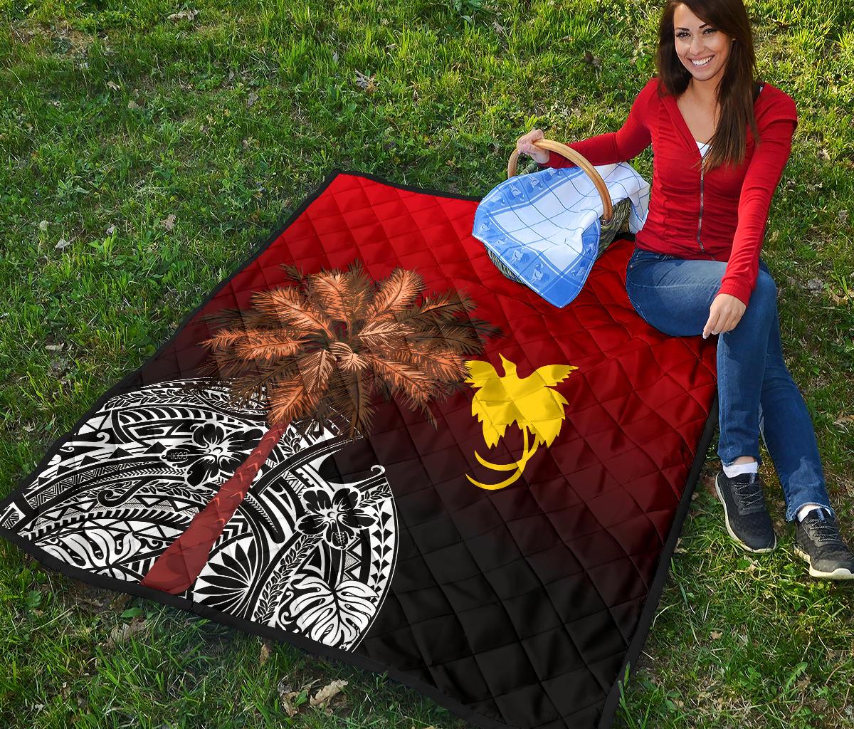 Papua New Guinea Premium Quilt - Polynesian Palm Tree - Polynesian Pride