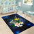 Polynesian Hawaii Area Rug - Turtle With Plumeria Flowers - Polynesian Pride