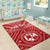 Tonga Personalised Area Rug - Tonga Seal With Polynesian Tattoo Style (Red) - Polynesian Pride