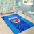 Blue Area Rug Fiji Rugby Polynesian Waves Style - Polynesian Pride