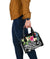 Papua New Guinea Polynesian Shoulder Handbag - Summer Plumeria (Black) - Polynesian Pride