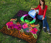 Pohnpei Premium Quilt - Summer Hibiscus - Polynesian Pride
