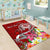 FSM Custom Personalised Area Rug - Turtle Plumeria (RED) Red - Polynesian Pride