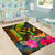 Kosrae Polynesian Area Rug - Hibiscus and Banana Leaves - Polynesian Pride