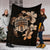 Hawaiian Kanaka Hibiscus Plumeria Mix Polynesian Turtle Premium Blanket Orange AH - Polynesian Pride