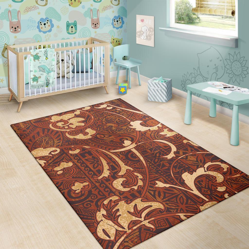 Polynesian Area Rug - Tribal Fabric Patchwork Style - Polynesian Pride