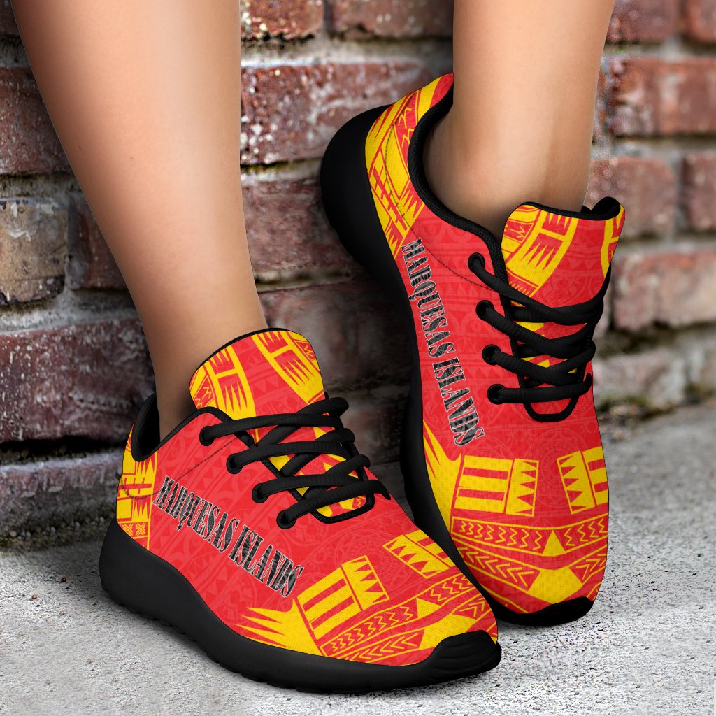 Marquesas Islands Sport Sneakers - Polynesian Tattoo Flag - Polynesian Pride