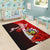 Solomon Islands Polynesian Custom Personalised Area Rug - Coat Of Arm With Hibiscus - Polynesian Pride