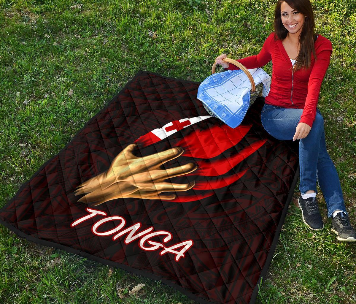 Tonga Premium Quilt - Tonga In Me (Red) - Polynesian Pride