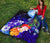 Custom Personalised Yap Premium Quilt - Humpback Whale with Tropical Flowers (Blue) - Polynesian Pride