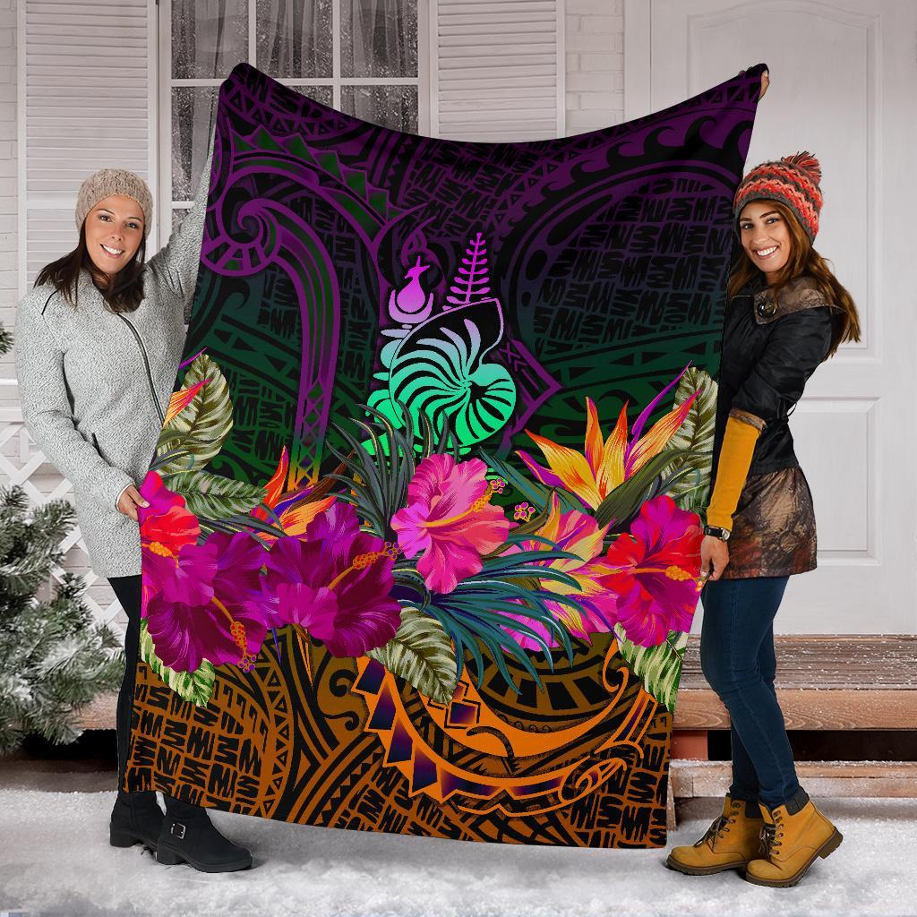 New Caledonia Polynesian Premium Blanket - Summer Hibiscus - Polynesian Pride