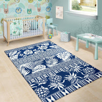 Polynesian Area Rug - Hibiscus Tropical Leaves Pattern - Polynesian Pride