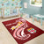 Fiji Custom Personalised Area Rug - Fiji Seal Polynesian Patterns Plumeria (Red) - Polynesian Pride