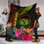 Polynesian Hawaii Polynesian Premium Blanket - Hibiscus and Banana Leaves - Polynesian Pride