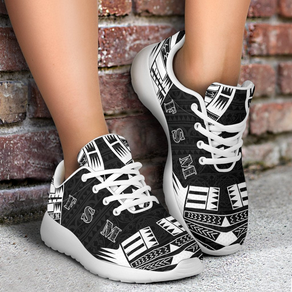 Federated States Of Micronesia Sport Sneakers - Polynesian Tattoo Black - Polynesian Pride