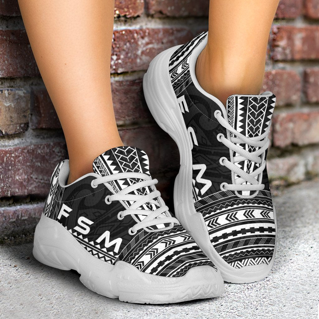 Federated States Of Micronesia Chunky Sneakers - Polynesian Chief Black Version - Polynesian Pride