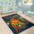 American Samoa Polynesian Personalised Area Rug - Legend of American Samoa (Blue) - Polynesian Pride