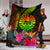 Tahiti Polynesian Personalised Premium Blanket - Hibiscus and Banana Leaves - Polynesian Pride