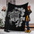 Hawaiian Kanaka Hibiscus Plumeria Mix Polynesian Turtle Premium Blanket Gray AH - Polynesian Pride