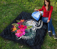 Marshall Islands Polynesian Premium Quilt - Tropical Flower - Polynesian Pride