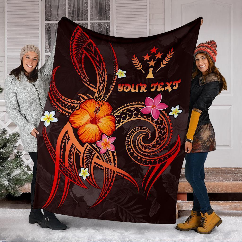 Kosrae Polynesian Personalised Premium Blanket - Legend of Kosrae (Red) - Polynesian Pride