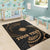 Marshall Islands Polynesian Custom Personalised Area Rug - Gold Tribal Wave - Polynesian Pride