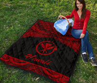 Hawaii Polynesian Premium Quilt - Hawaii Pride Red Version - Polynesian Pride