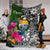 Nauru Premium Blanket - Turtle Plumeria Banana Leaf Crest - Polynesian Pride